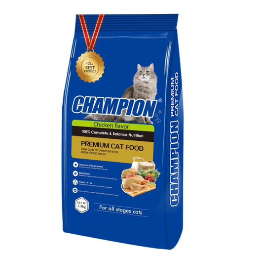 Champion Premium Cat Food Chicken Flavor 500gm 1.5kg 5kg 10kg